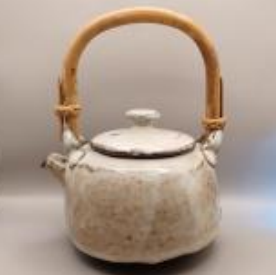 "SERENITY' TEA POT WITH BAMBOO HANDLE